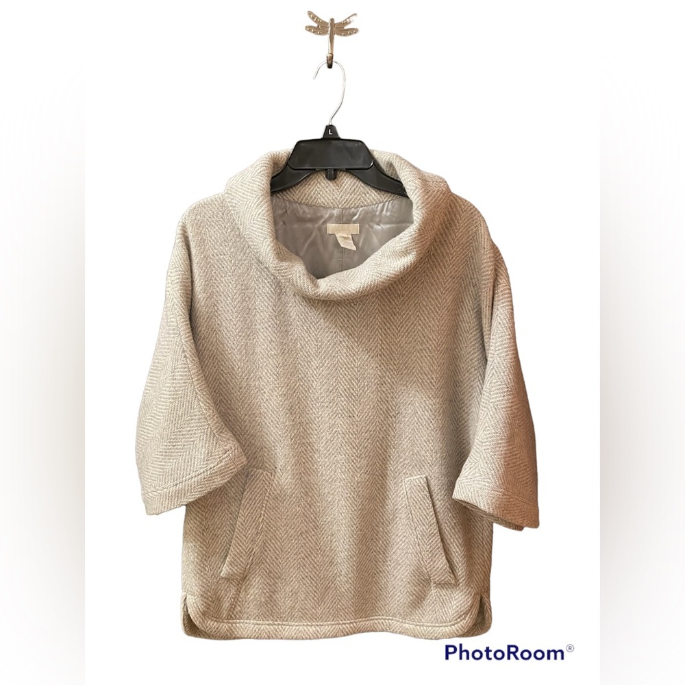 JCrew herringbone wool shawl